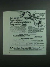 1984 Omaha Steaks Ad - Last-minute Gift Recipients