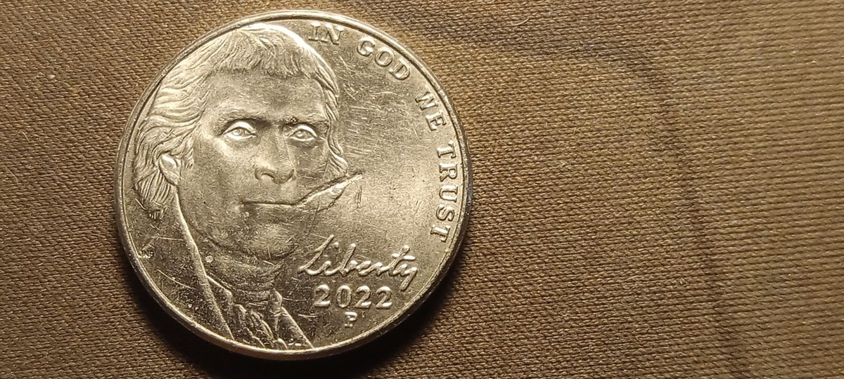 2022 P Jefferson nickel error, 