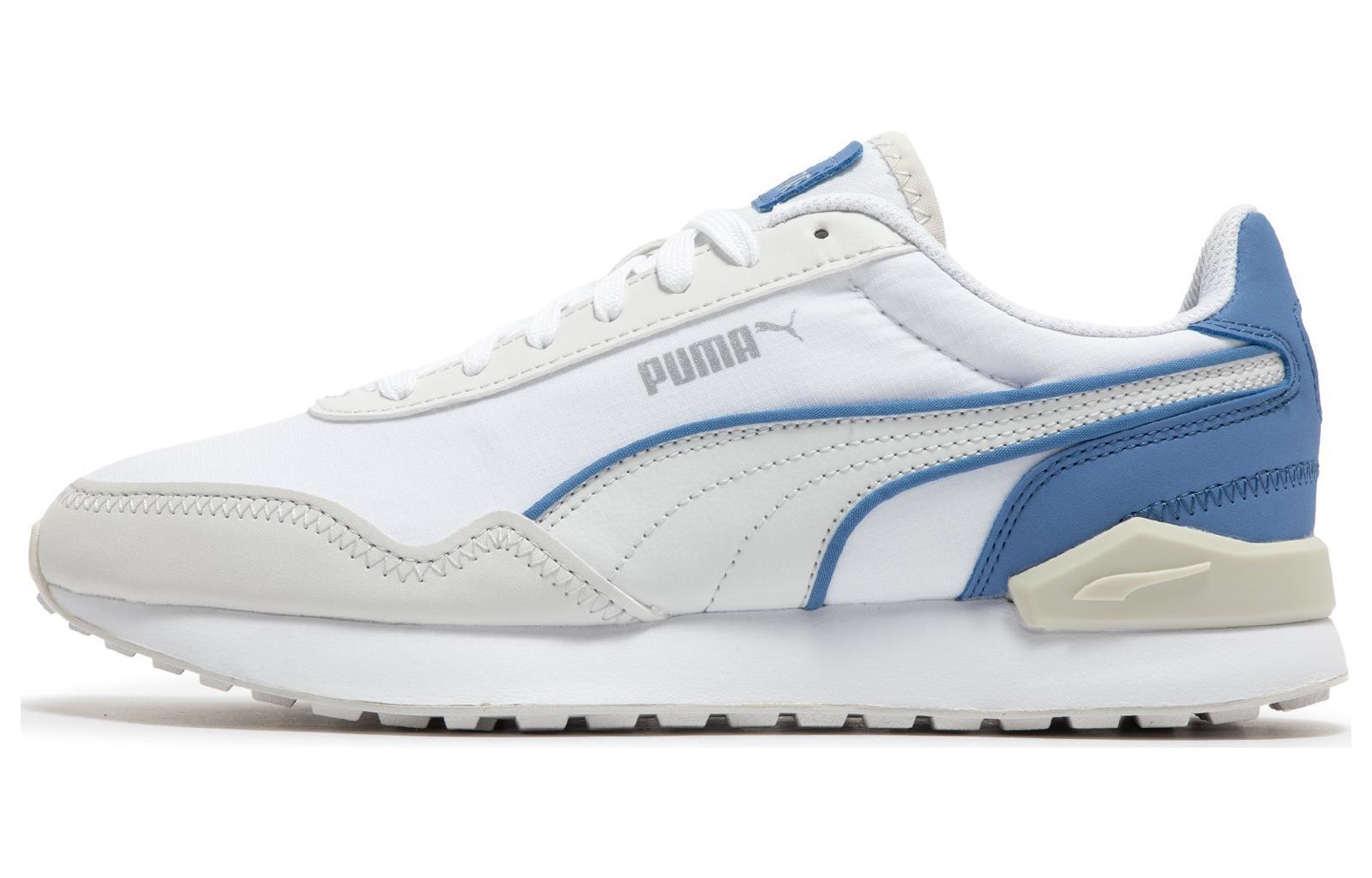 PUMA Running Shoes Men Low-Top PUMA White-Gray-Dark Blue 384665-09-image