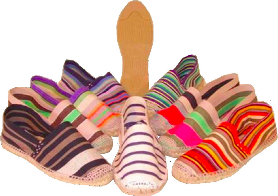 Alpargatas artesanales de yute y algodón - RAYAS - Hombre y Mujer - Conf. España