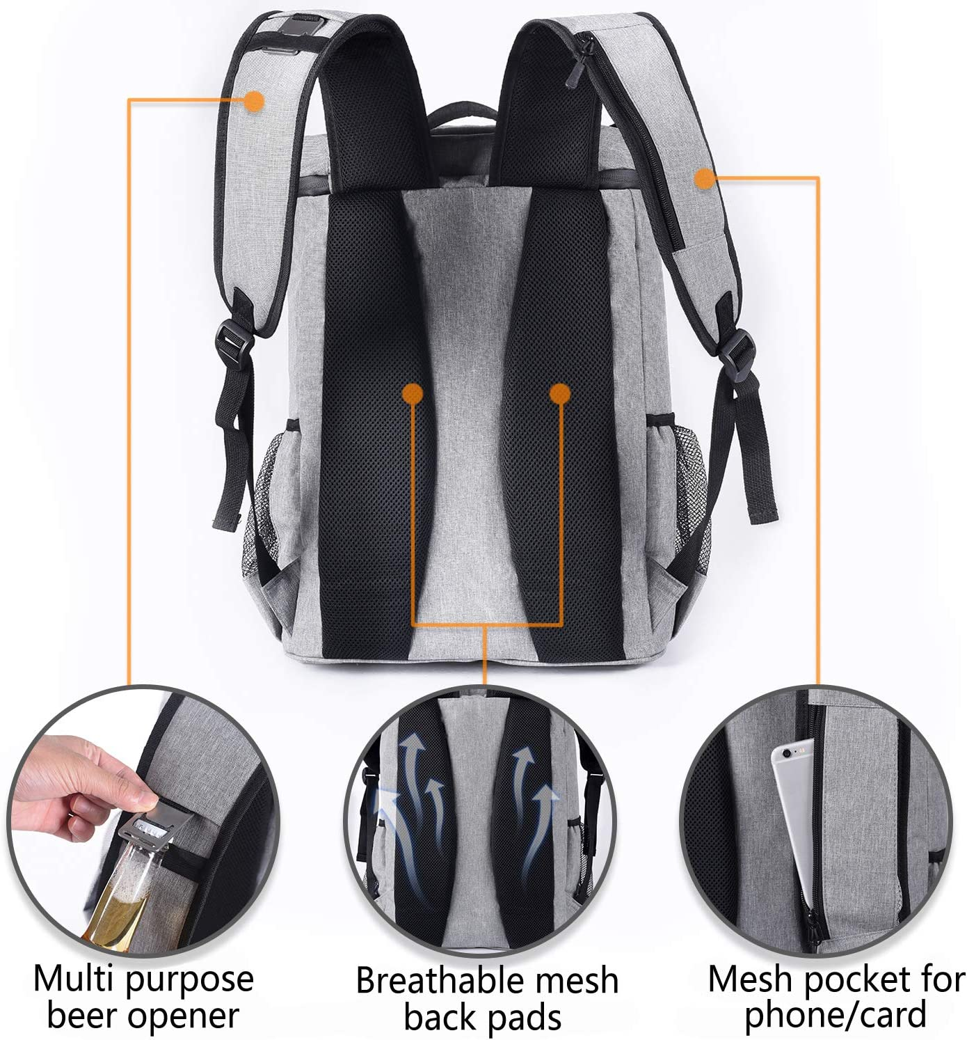 Leakproof Insulated Waterproof Backpack Cooler Lightweight Bag