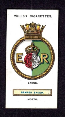 40232/ Wills´s Cigarettes   Ships´ Badges   No. 3   H.M.S. Queen Elisabeth