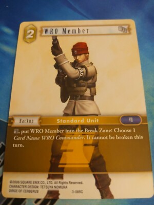 Final Fantasy TCG Opus III WRO Member 3-085C