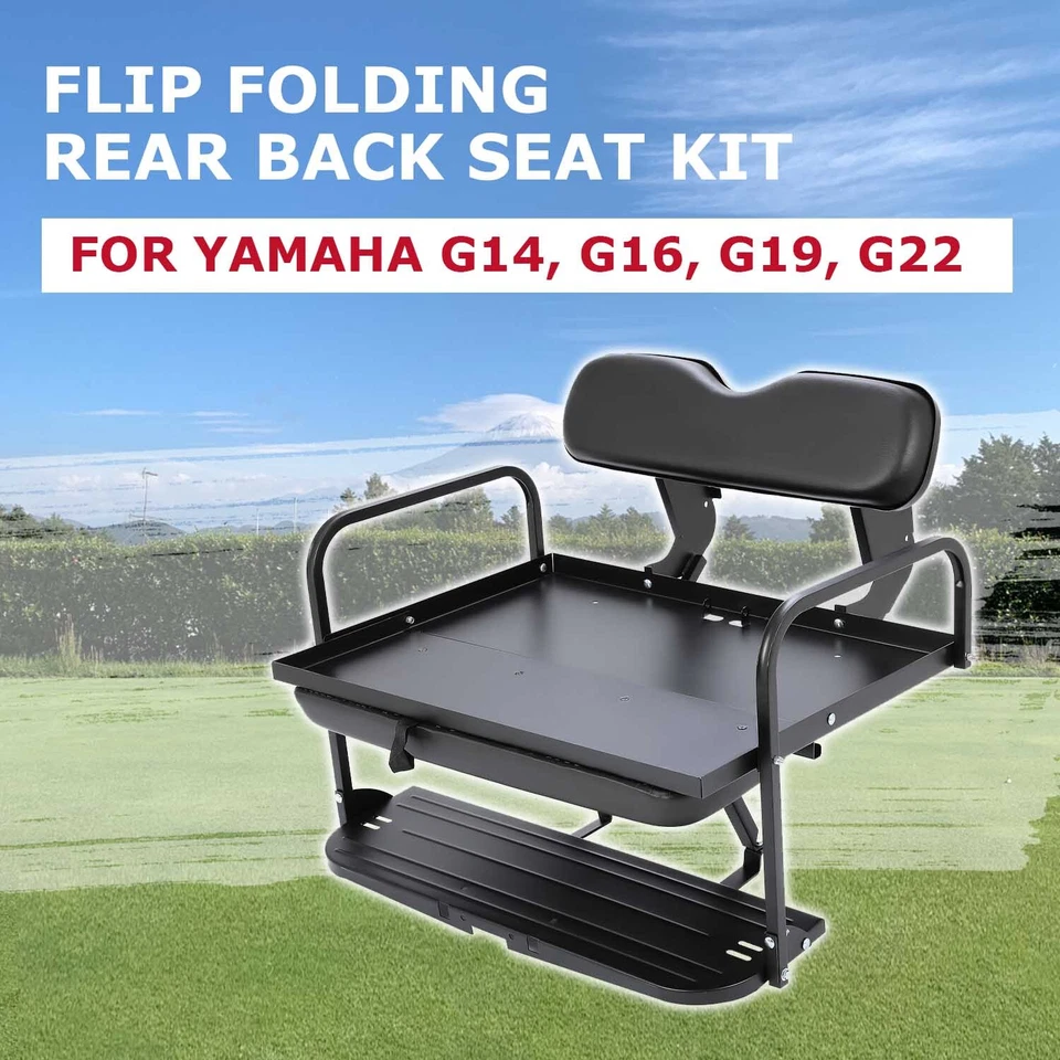 Kit de asiento trasero plegable abatible marco de acero para carro de golf Yamaha G14 G16 G19 G22 Foto 4 de 4