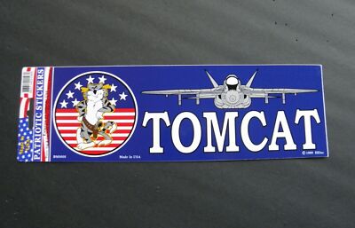 US Air Force USAF TOM CAT TOMCAT Bumper Sticker made in the USA 9.5 x 3.7 inches