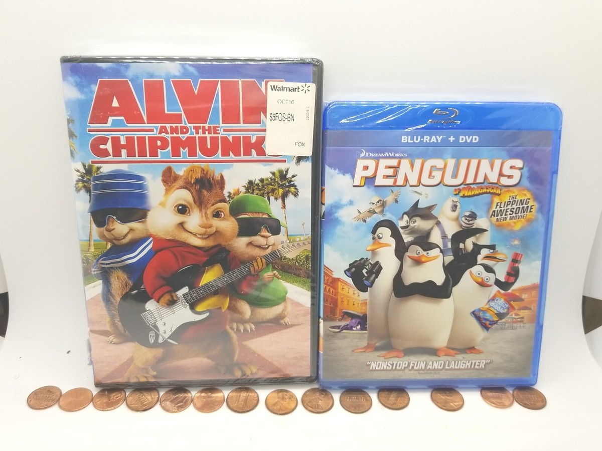 ＤVＤ Alvin And The Chipmunks & PENGUINS OF MADAGASCAR the Movie 2 Kids