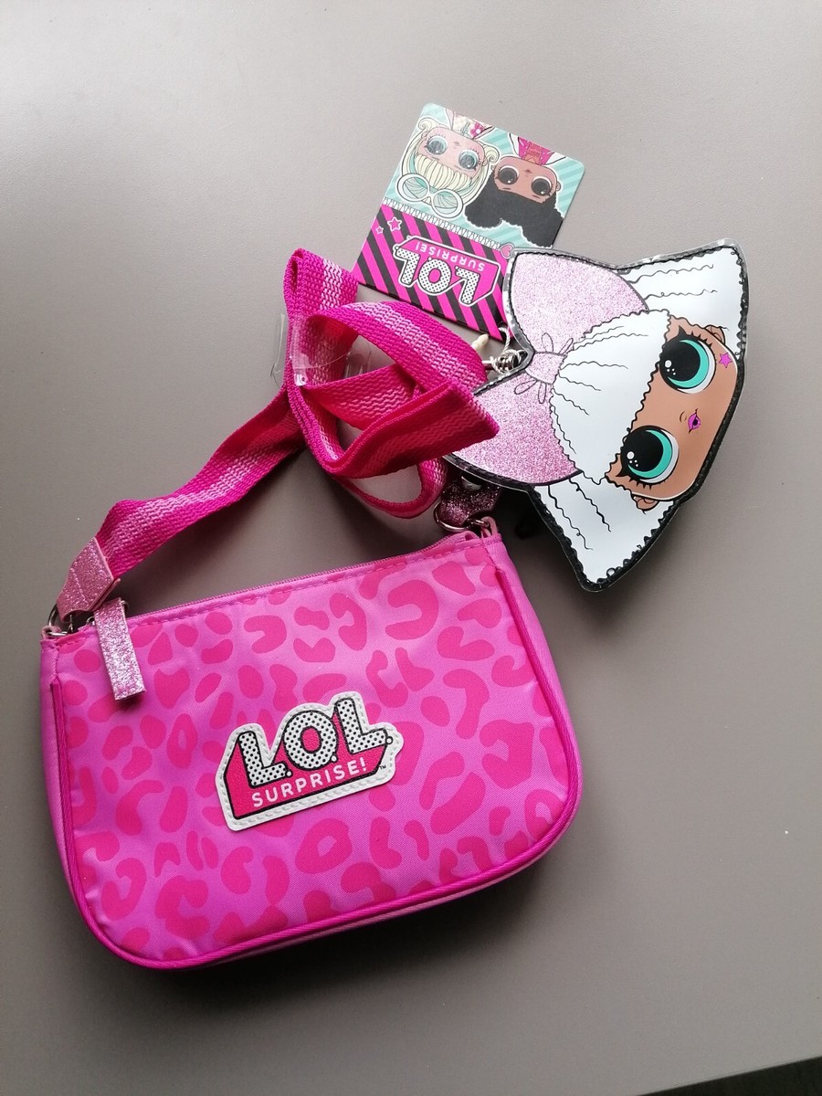 LOL Surprise doll pink girls shoulder handbag with purse