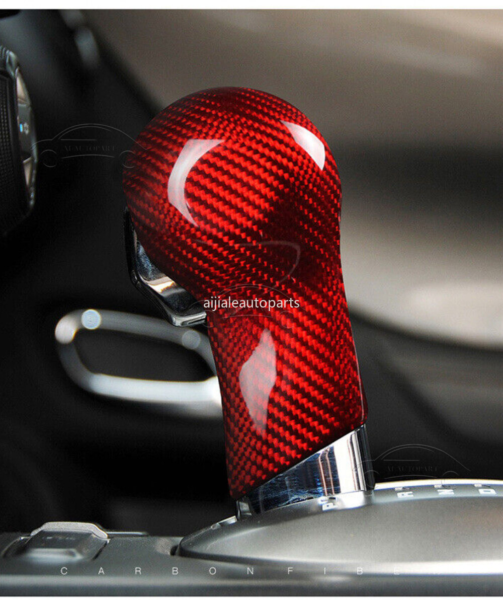 Real Carbon Fiber Interior Gear Shift Knob Cover Overlay Trim Decals For Chevrolet Camaro 2010 20011 2012 2013 2014 2015