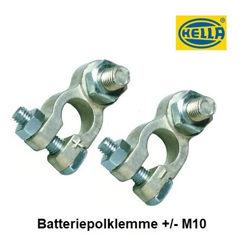 Hella Batteriepolklemmen Batterieklemmen Polklemmen Autobatterieklemmen M10 SET