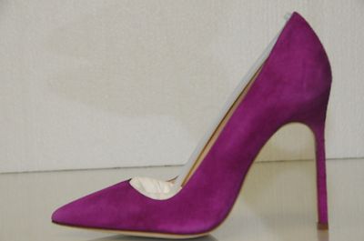 New Manolo Blahnik BB 115 FUXIA Orchid Pink Suede Shoes Heels