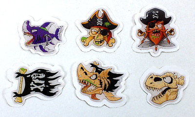 Lot of 6 Zuru Smashers Dino Island Collectible VINYL STICKERS