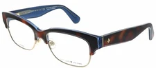 New Kate Spade Eyeglasses -  Shantal QTR - Havana Brown Blue  (52-17-135)