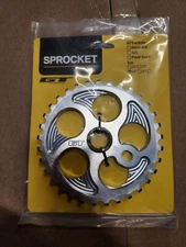 GT Overdrive 33t Silver BMX Sprocket 6061 Aluminum 19mm Adapter Included
