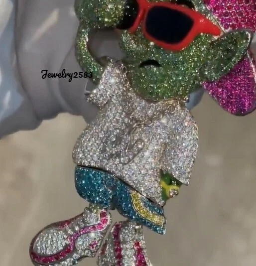 HOMBRE RD Multicolor Circonita Cúbica PERSONAJE Dije Colgante Plata 925 REGALO GRATIS Foto 3 de 4