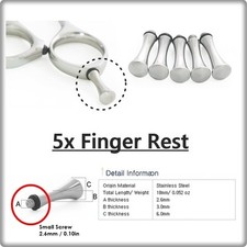 5x Finger Rest Hair Scissor Parts Finger Tang 2.6mm 0.10in Parts Only