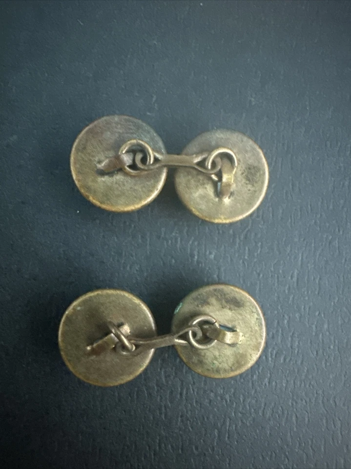 Vintage Round Dome Multi Colored Murano Style Brass Buttons - Image 4 of 4