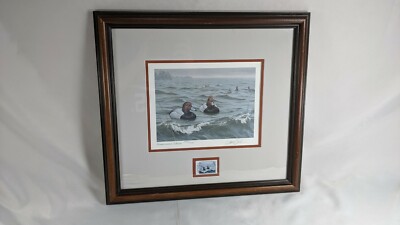 Ducks Unlimited Limited Edition Rare 1990 Daniel Smith Print with $5 Stamp