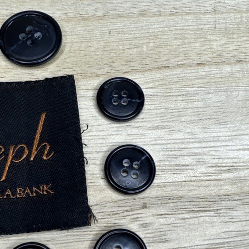 JOSEPH Jos. A. Bank Suit Set of 10 Black 4-Hole Replacement Buttons - Picture 6 of 6