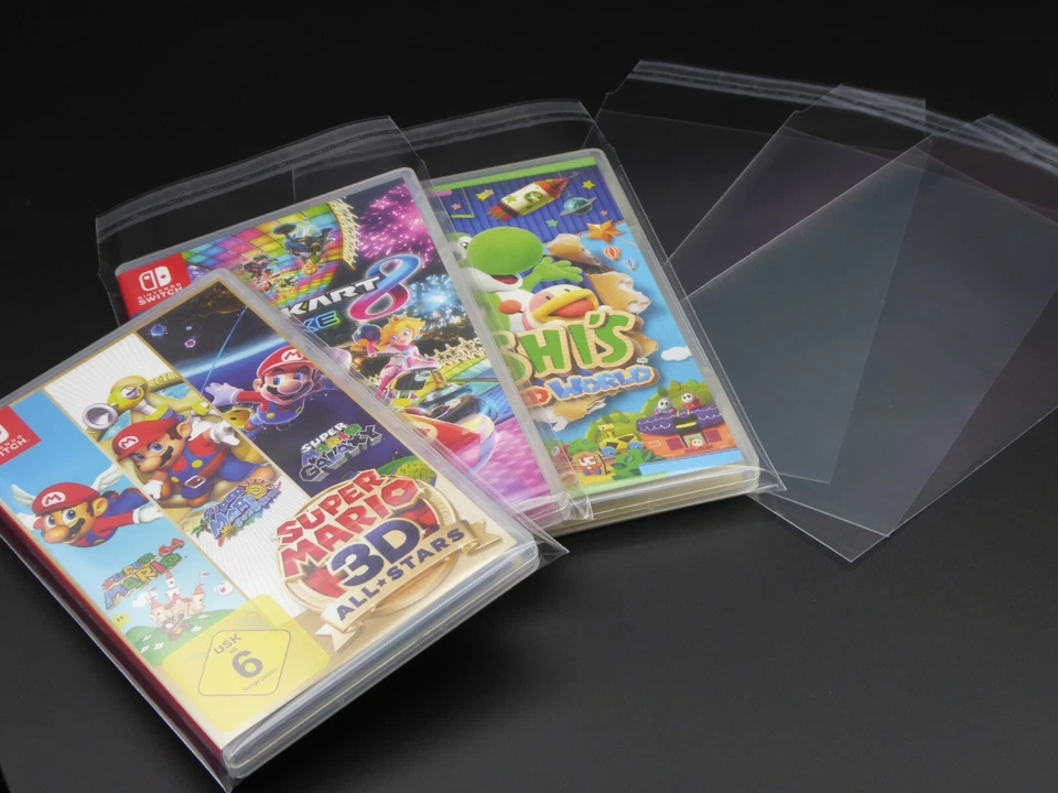 Nintendo Switch Game Sleeves - Protective Cases - Slides - 25 Pack 50 Pack 100 - Image 3 of 4