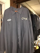 Vintage Mechanic  Shop Shirt Men's 4XL-LN Long Sleeve Chevy NWOT