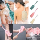 Long Handle Bath Loofah Brush Shower Sponge Back Scrubber for Body