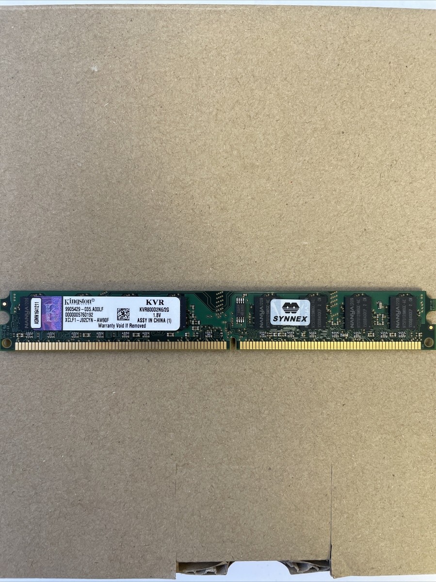 Kingston 2GB Memory KVR800D2N6/2G (PC2-6400 (DDR2-800), Low
