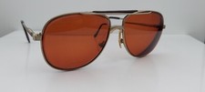 Vintage Deauville Brown Gold Pilot Metal Sunglasses Japan FRAMES ONLY