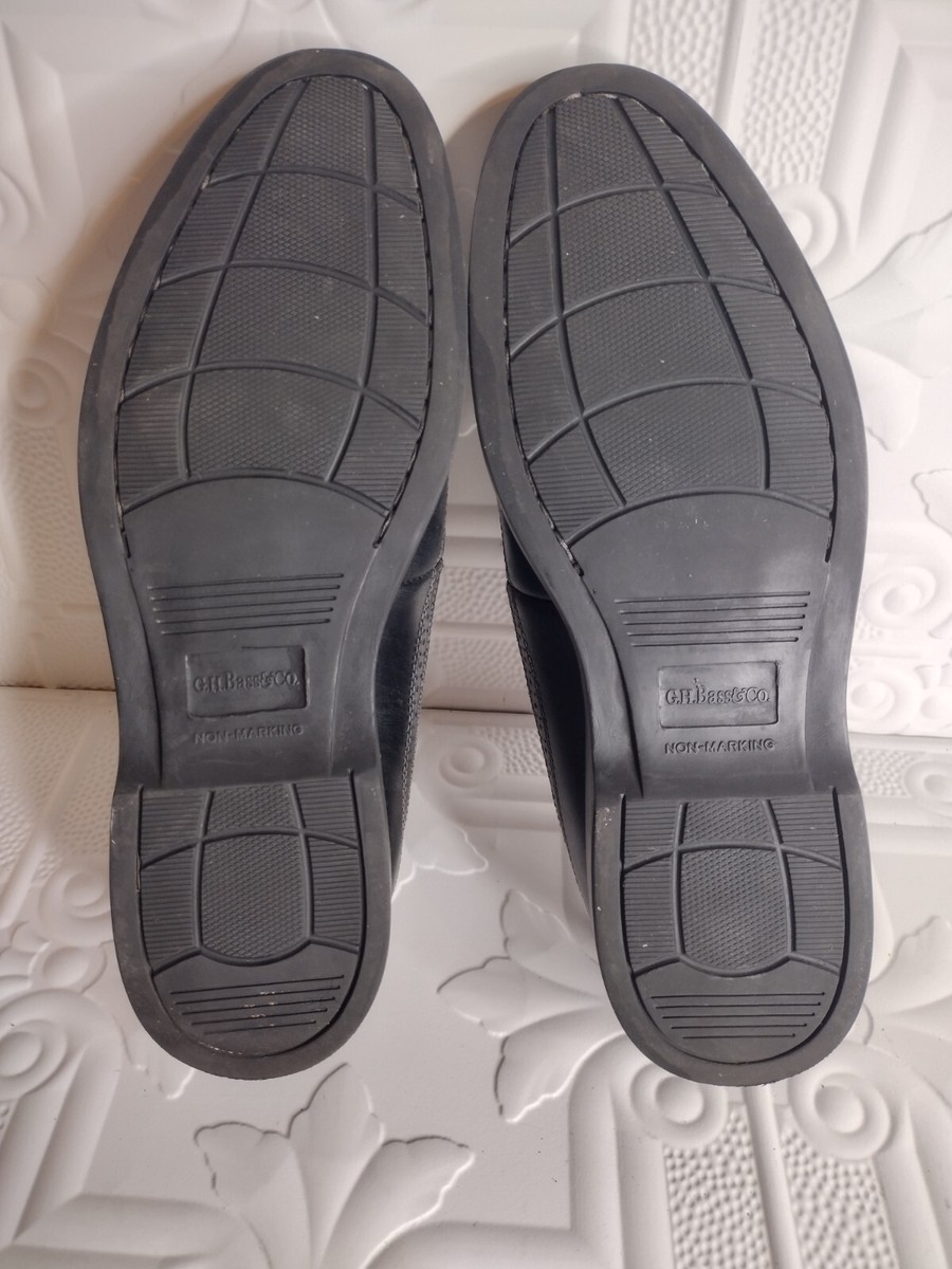 G.H Bass PasadenaBlack Leather Fabric Oxford Wingtip Dress  display picture 3
