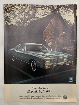 Cadillac Eldorado GM General Motors Car 1975 Magazine Advertisement Cutty Stark
