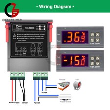 AC 110-220V 10A Digital STC1000 Temperature Controller Thermostat NTC Sensor