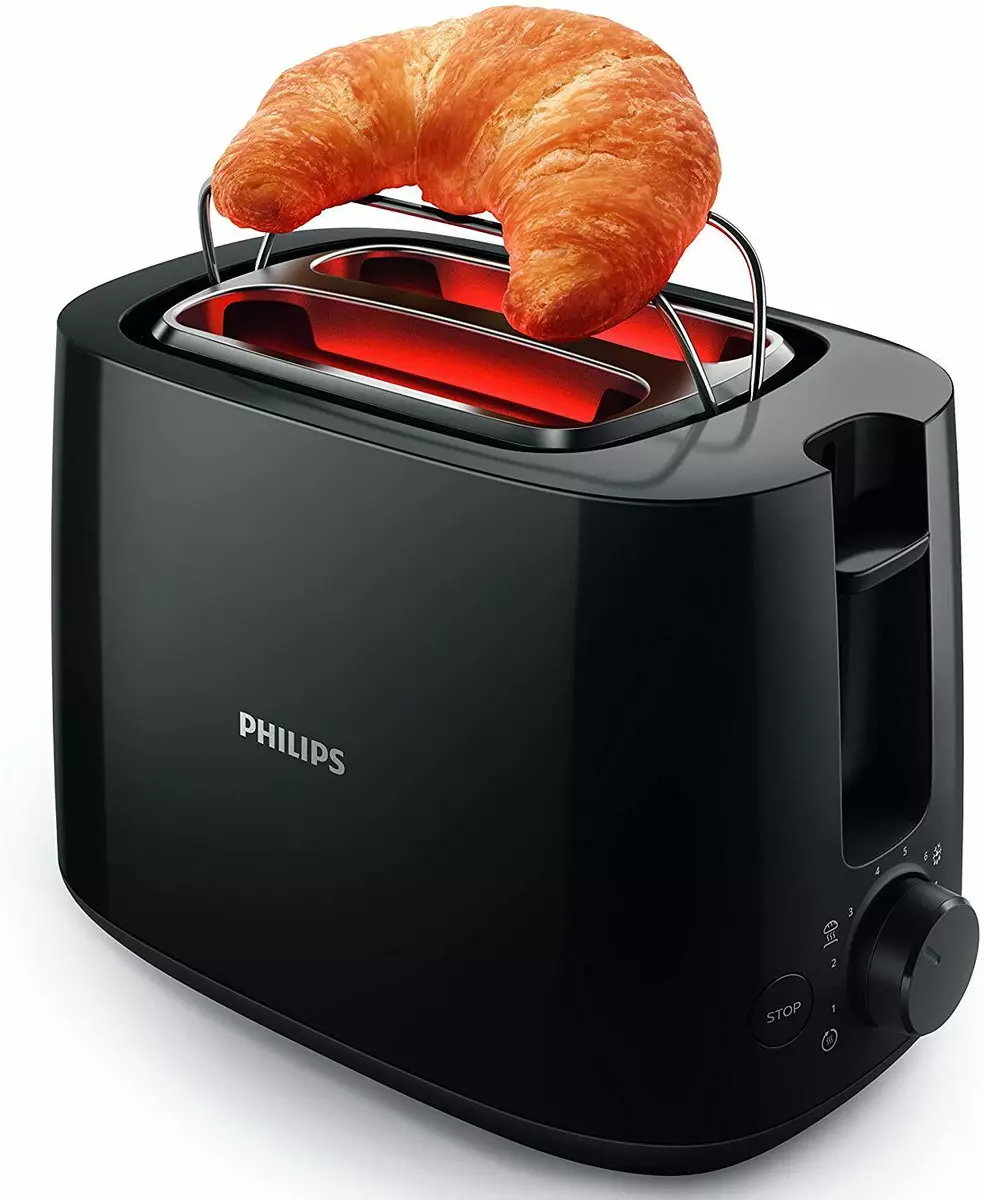 nabo Ødelægge Prædike New Philips Toaster Daily Collection HD2583/90 600-Watt 2 in 1 Toaster and  Grill | eBay