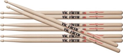 Vic Firth 5A Drumsticks Hickory 4 Paar Vorteilspack
