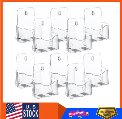 Chinco 10 Pack Acrylic Brochure Holders Bulk 6x8 Inch Commercial Menu Stands...