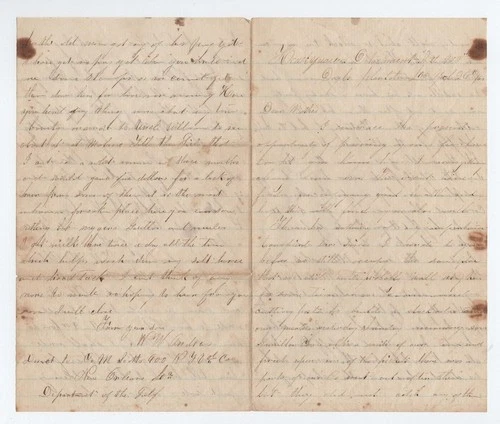 CIVIL WAR LETTER - 11th NY Cavalry - Guerrillas, Negroes, Louisiana Plantations!