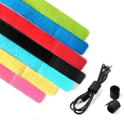 100 Pack Reusable Cable Ties 7.2in Heavy Duty Hook & Loop Fasteners for Cord ...