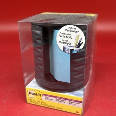 Post-it Note Dispenser Pen Holder Vertical Black Grey Office Desk Supplies #8