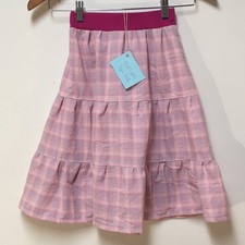 Skirt Girls 2/3 Maxi Pink Plaid Ruffle Tiered 100 Cotton Mom and Pop's Kids