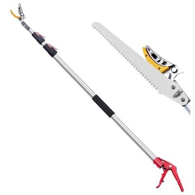  4.6-10ft Extendable Tree Pruner，Cut and Hold Pruning Trimmer - Long Reach 