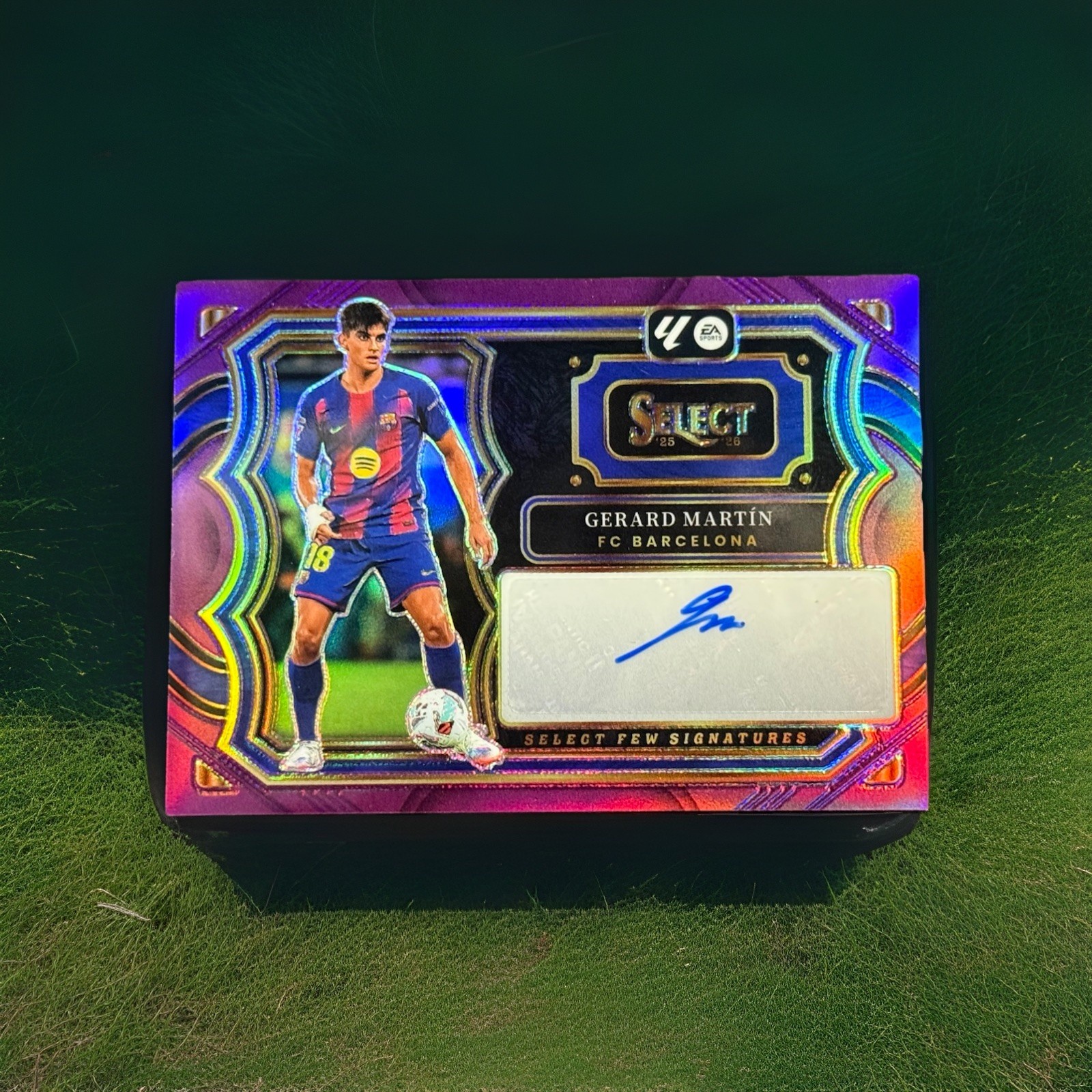2025-26 Panini Select La Liga Barcelona Gerard Martin Auto Purple Prizm /49
