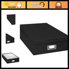 Jumbo Scrapbook Storage Box - Black, 14.75"x13"x3.75" - Craft Organizer, Keepsak