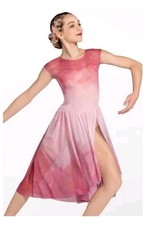 Weissman 12757 Give Me Love Dance Costume -Long Sheer Skirt Lyrical- Rose CXL