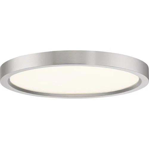 Quoizel OST1711 Outskirts 11"W LED Flush Mount Ceiling Fixture - Nickel - Picture 1 of 12