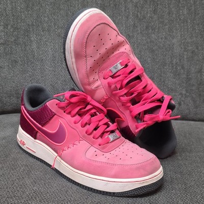 Nike Air Force 1 488298-611 Pink Red Black White Men's Low Top Sneaker