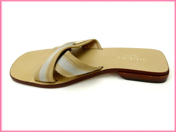 GUCCI Sandals #36C Beige GUCCI t14851s Brand High Brand Vintage thumbnail 5