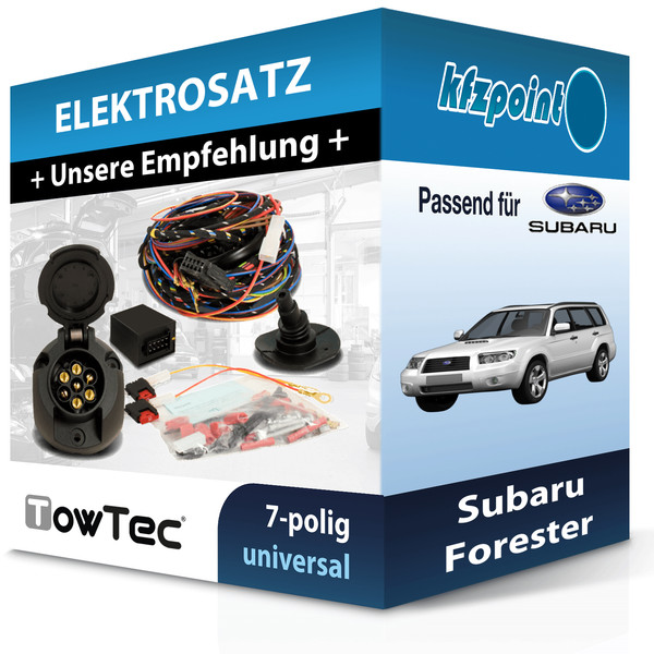 Towtec E-Satz 7Polig Universell Passend für Subaru Forester Incl. Manual-image
