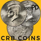 2007 P&D Kennedy Half Dollar 2 Coin Set - (BU) KM#A202b - HD07PD