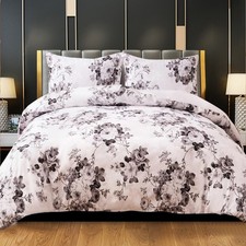 100% Rich Cotton Duvet Quilt Cover Bedding Set Double King & Super King Size