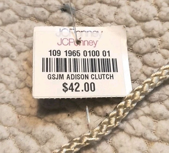 Bolso sin asas de noche de colección GUNNE SAK Jessica M dorado brillante estrás con correa glamour Foto 3 de 4