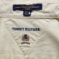 TOMMY HILFIGER Classic Embrodiered Button Down Dress Shirt Men's 17.5 32/33 VTG