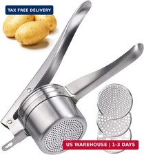 Potato Ricer 15oz Stainless Steel - Sturdy Masher for Creamy Mashed Potatoes, Sw